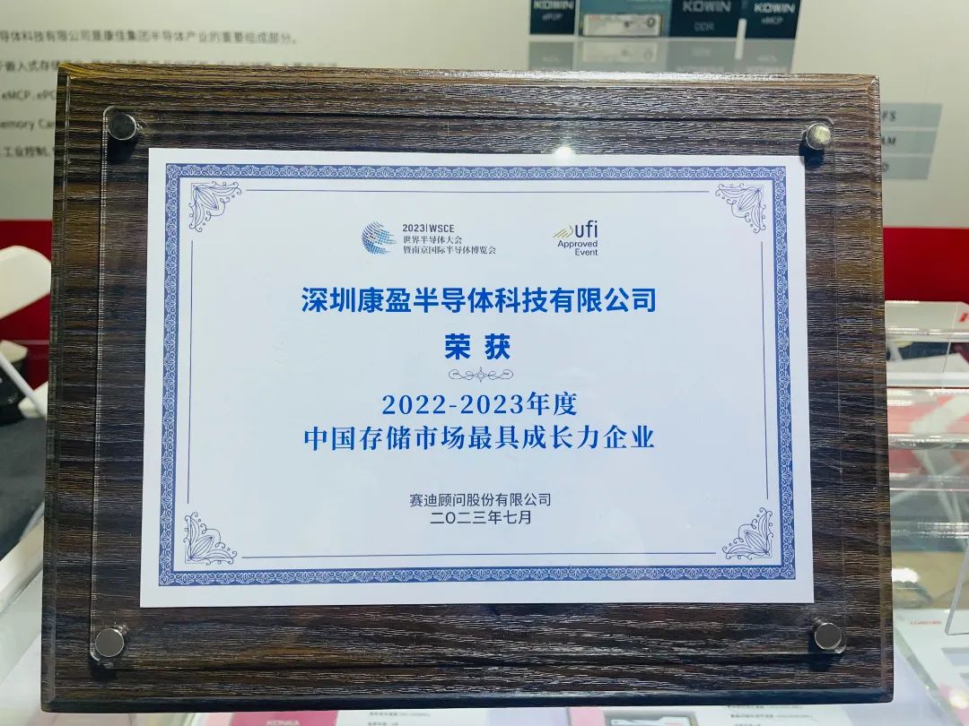 2022-2023年度中國存儲市場最具成長力企業獎